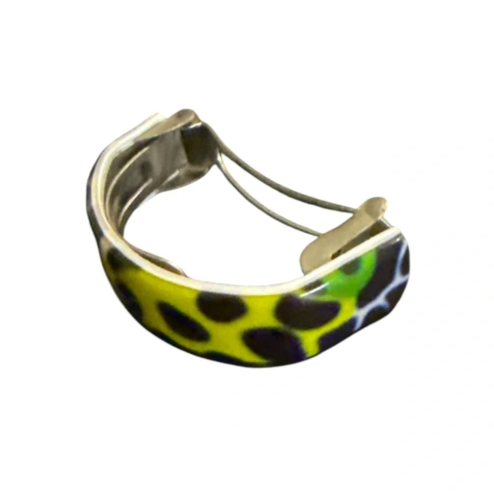 1960’s‎ Vintage French Ponytail Holder Hair Clip Multi-Colored Neon Animal Print